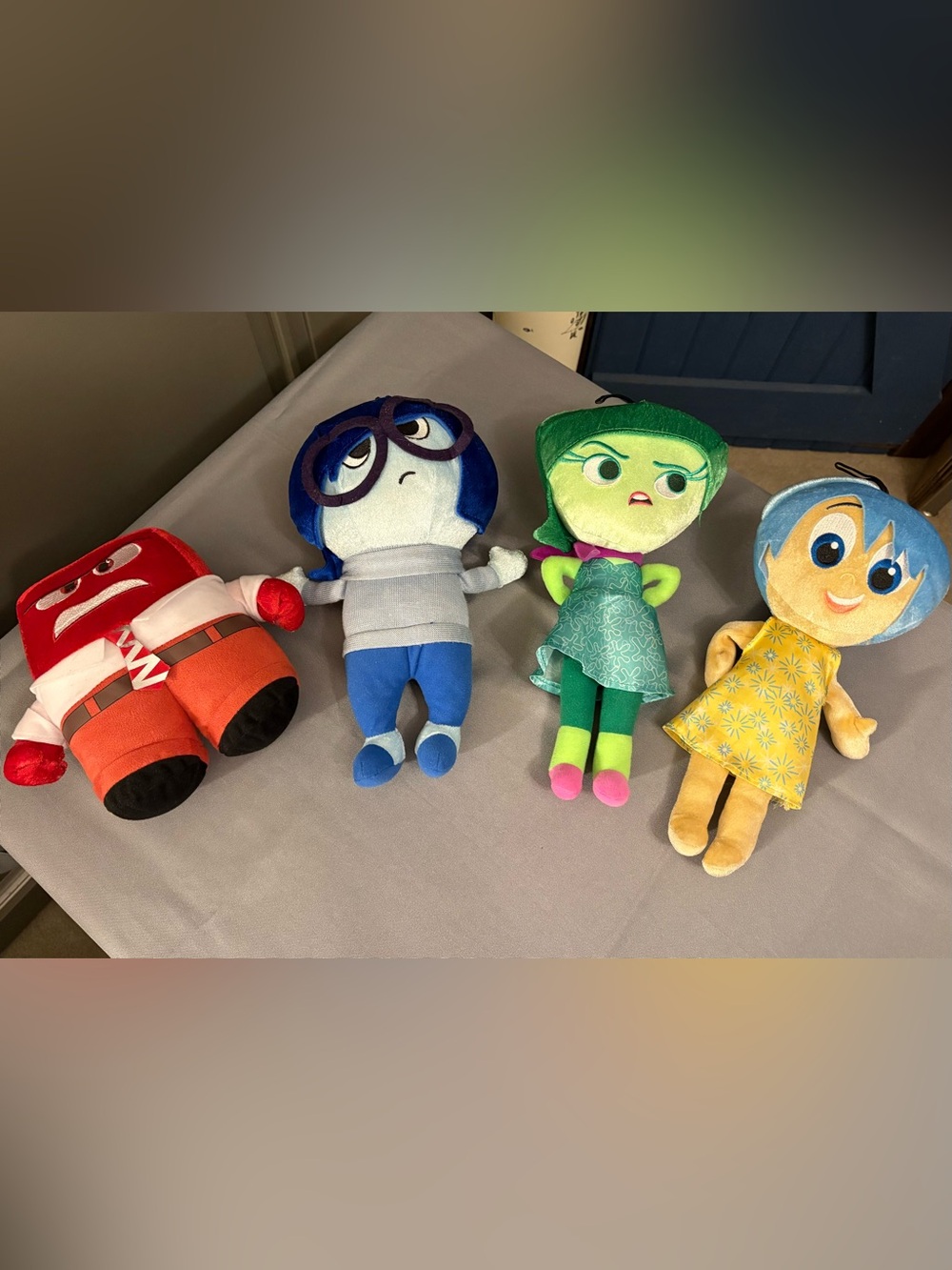 Inside Out Plush Characters with Zipper Pouches - Set of 4